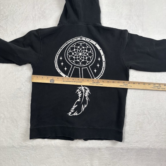 Y2K Hail The‎ Sun Dreamcatcher Black Full Zip LS Hoodie Women's S/M - Picture 7 of 9